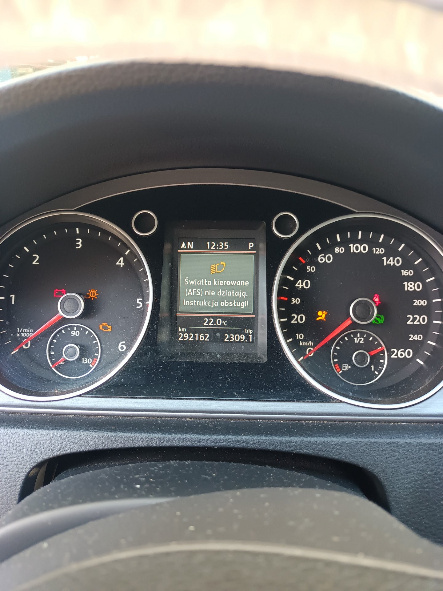 Wskazania deski rozdzielczej - VW PASSAT B6 Variant