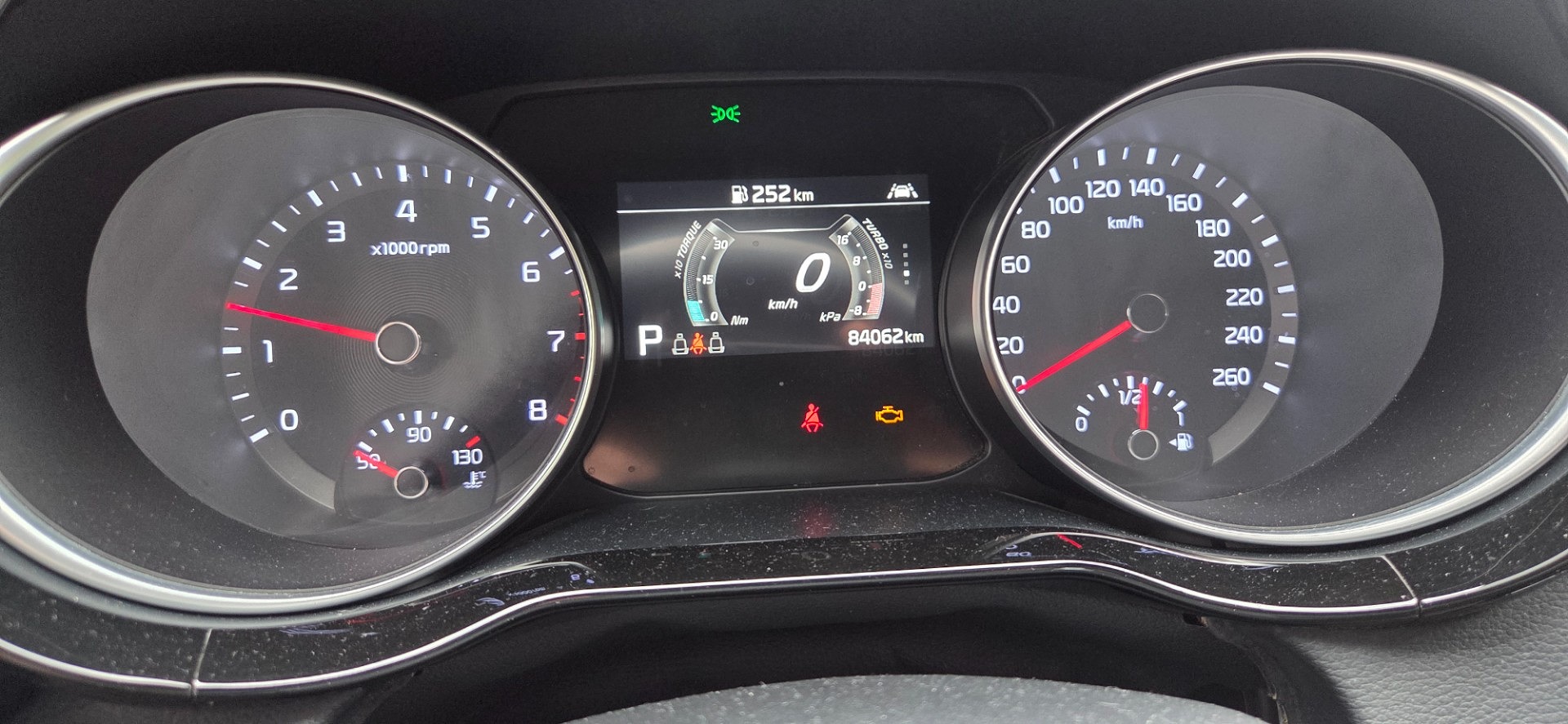 Komunikaty na desce rozdzielczej - KIA PROCEED